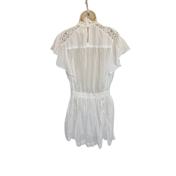 Isabel Marant Etoile Gisele White Lace Mini Dress - Size 8 - Picture 11 of 14